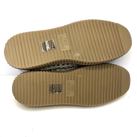 Free People Wimberley Woven Soft Suede Sneaker Moonrock 11 NIB - Picture 8 of 9